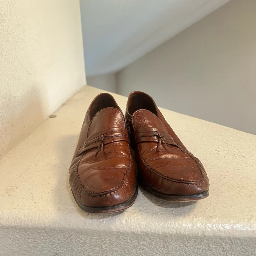 Florsheim‎ Imperial Men’s size 9.5  Brown Leather Dress Shoes loafers